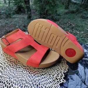 Women's FIT FLOP Orange Ankle strap Sandals Size 8 M / EUR 39 #190-210